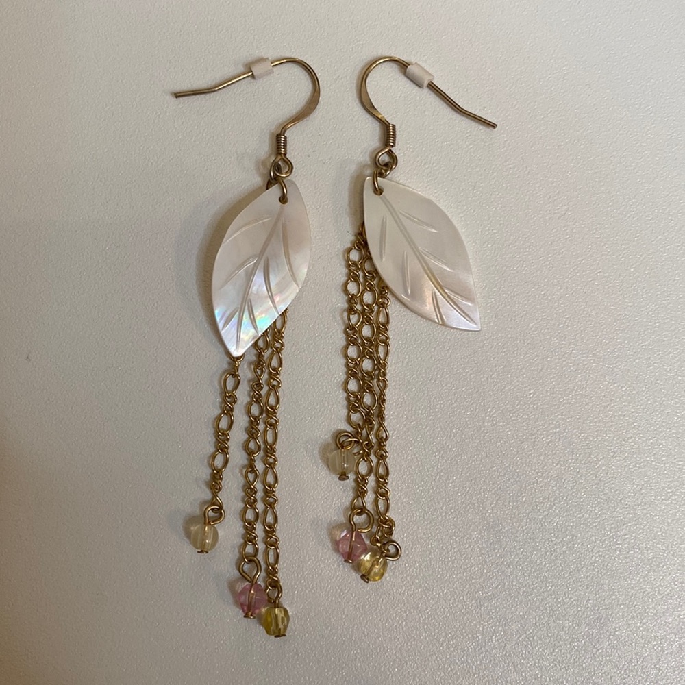 Gold Feather earrings